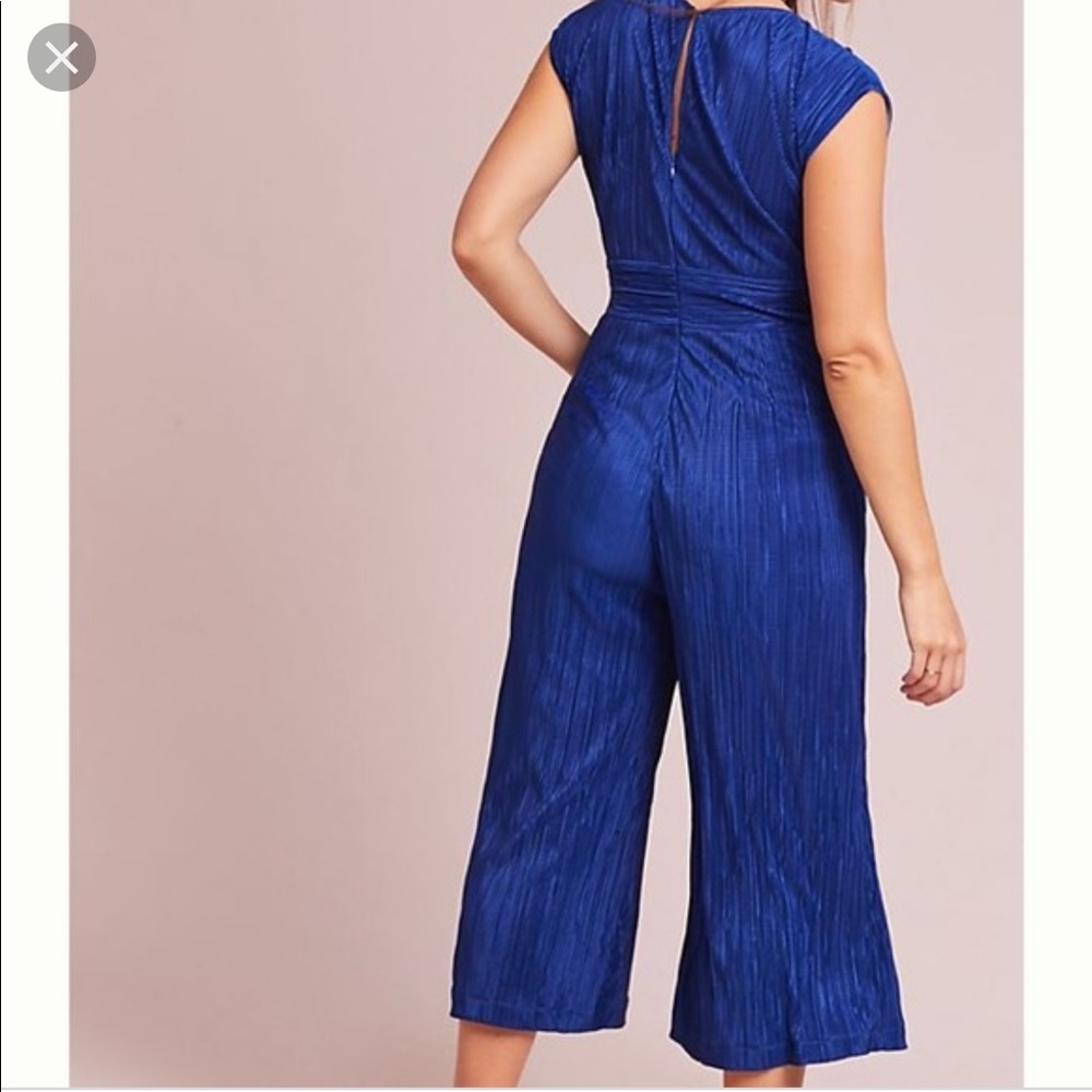 Blue shiny jumpsuit - Picture 2 of 4